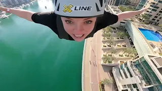 Полет на X-line в Дубае , самый высокий и самый длинный зиплайн в мире