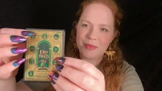 ASMR Tapping on Lord of the Rings Deck of Playing Cards (Long Nail Tapping and Whispering)