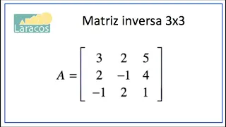 Como calcular la matriz Inversa 3X3