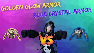 Golden Glow Armor vs Blue Crystal Armor | Which Armor Better in Combat 100?