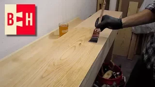 Finishing a Workbench with Shellac