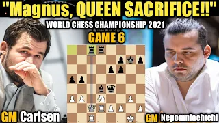 WORLD CHESS CHAMPIONSHIP 2021 | Magnus Carlsen VS Ian Nepomniachtchi | GAME 6