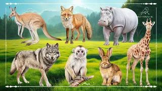 Cute Baby Monkeys: Kangaroo, Fox, Hippopotamus, Wolf, Monkey, Rabbit & Giraffe - Animal Paradise