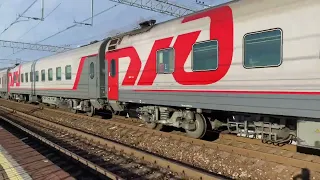 Электровоз 2ЭС4К-092 с поездом №630 Адлер-Владикавказ