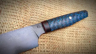 WOOTZ steel from the CABLE . Japanese kitchen KNIFE