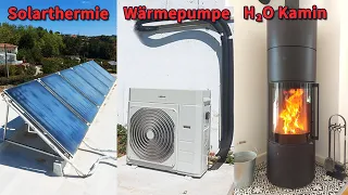 Wärmepumpe - Wasserführender Kaminofen - Solarthermie-Anlage - Wärmespeicher - Warmwassertank