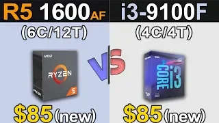 Ryzen 5 1600 AF Vs. i3-9100F | 1080p and 1440p Gaming Benchmarks