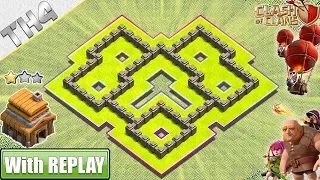 Clash of Clans Town Hall 4 Defense COC TH4 Hybrid Base Layout Defense Strategy