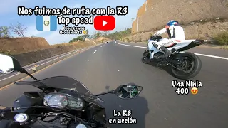 Top speed Yamaha R3| me topé a unas ninja 400 | nuevas impresiones | Chuy en moto | Guatemala