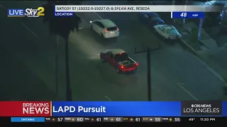 LAPD in pursuit of possible stolen vehicle suspect