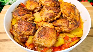 This recipe for chicken thighs will drive you crazy! Delicious family dinner.