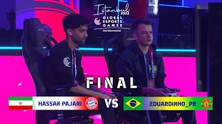 EFOOTBALL 2023 FINAL: HASSAN PAJANI (IRAN) VS EDUARDINHO (BRAZIL) GLOBAL ESPORTS GAMES ISTANBUL 2022