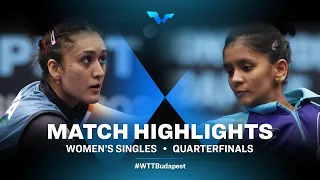 Manika Batra vs Sreeja Akula | WTT Contender Budapest 2021 (1/4)