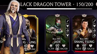 Ascended Klassic Shang Tsung | Black Dragon Tower Boss Battle 110,130 & 150 Fight+ Reward MK Mobile