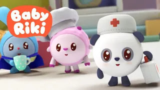 Învățăm meseriile cu BabyRiki  👩🏻‍⚕️ Desene animate pentru copii