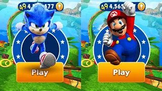 Sonic Dash vs Super Mario - Movie Sonic vs All Bosses Zazz Eggman - Gameplay