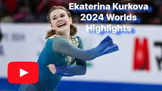 Ekaterina Kurakova 2024 Worlds Free Clip with a Beautiful Spin