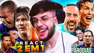 REACT 2 EM 1 ⚽| AS MAIORES SUPERAÇÕES DO FUTEBOL PT.1 e PT.2 | FUTPARÓDIAS