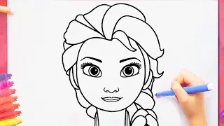 How to draw ELSA from frozen easy