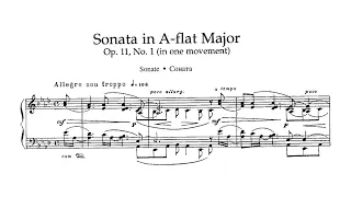 Nikolai Medtner - Piano Sonata in A-flat major, Op. 11 No. 1 [with score]