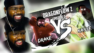 Drake Vs Kanye West | DragonFlow Z Episode 2 @JkDAnimator  Reaction