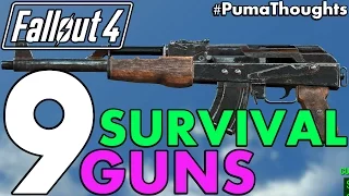 Top 9 Best Guns and Weapons from Fallout 4's Survival Mode (Including DLC) #PumaCounts