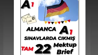 ALMANCA A1 SINAVLARDA ÇIKMIŞ TAM 22 MEKTUP. A1 BRİEF  PRÜFUNG #almancakursu #deutschlernen #keşfet