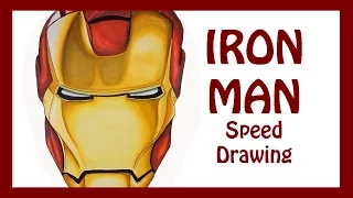 IRON MAN - Copic Marker Speed Drawing | Tash Draws