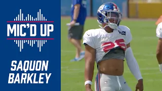 Saquon Barkley Mic'd up at Training Camp | New York Giants