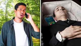 Ai vuri telefonin e shokut të vdekur në arkivol gjatë funeralit,ajo që kuptoi ishte tronditëse...!