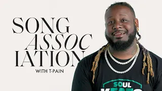 T-Pain Raps 50 Cent, Nelly and Sings Rihanna in a Game of Song Association | ELLE