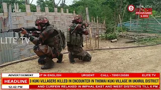 Gun fight reported at Koutruk and  Phougakchao Ikhai in Imphal West and Bishnupur District.