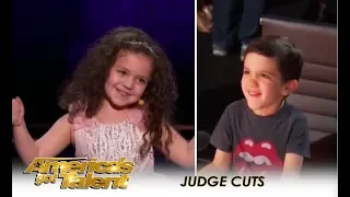 Sophie Fatu: Simon Sets Up His Son Eric With YOUNGEST Contestant Ever! | America's Got Talent