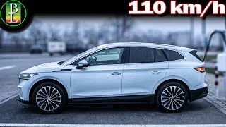 Skoda Enyaq 85 (NEW MOTOR) 110 km/h - How far can you go?