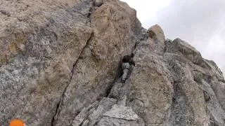 Climbing the Grand Teton - Chimney on OS