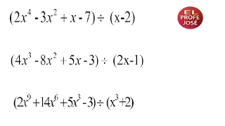 Regla de Ruffini para dividir polinomios ( tres casos ) - ElProfeJose