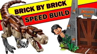 LEGO T. Rex Rampage Speed Build - Jurassic Park Set 75936