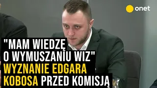 Współpracownik Piotra Wawrzyka wyznaje przed komisją śledczą: "Mam wiedzę o wymuszaniu wiz"