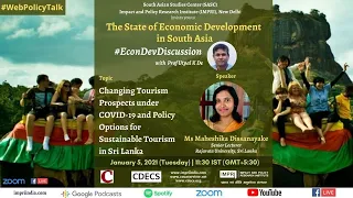 #EconDevDiscussion | E10 | Dr Maheshika Dissanayake | Changing Tourism Prospects  in Sri Lanka