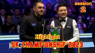 Ronnie O'Sullivan vs Ding Junhui Final Highlight UK Championship 2023 session 2