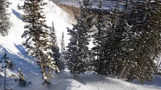 Early morning powder run off Evergreen Peak, @ Solitude Mountain Resort