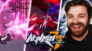 Genshin Impact Player Tries ALL Honkai Impact 3rd Characters! Part 2 (reaction)