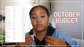 OCTOBER 2023 MONTHLY BUDGET WITH ME