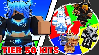 Spin The Wheel Of TIER 50 KITS In ROBLOX Bedwars...