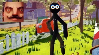 Hello Neighbor STICKMAN - My New Neighbor STICKMAN Act 3 Gameplay Walkthrough