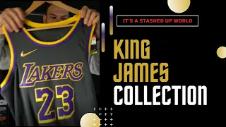 Complete Lebron James NBA jersey collection with Cleveland Cavaliers and LA Lakers