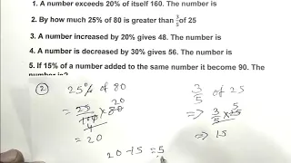 Percentage math problem// for Jawahar navodaya vidyalaya/ RRB// SSC exam/part-3