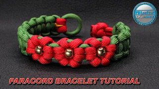 How to Make a Paracord Bracelet ROSE with Diamond Stop Knot Tutorial DIY