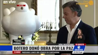 Fernando Botero dona obra de arte en homenaje a la paz