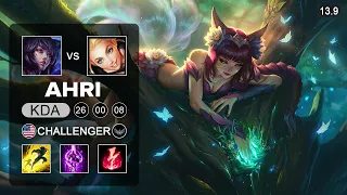 Ahri vs Lux Mid - NA Challenger - Patch 13.9 Season 13